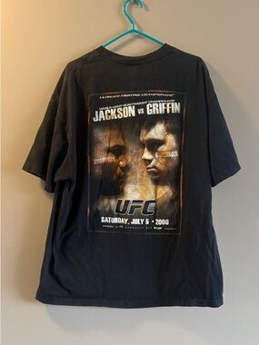 86 UFC Jackson vs Griffin 2008 Black Fight Poster Tee